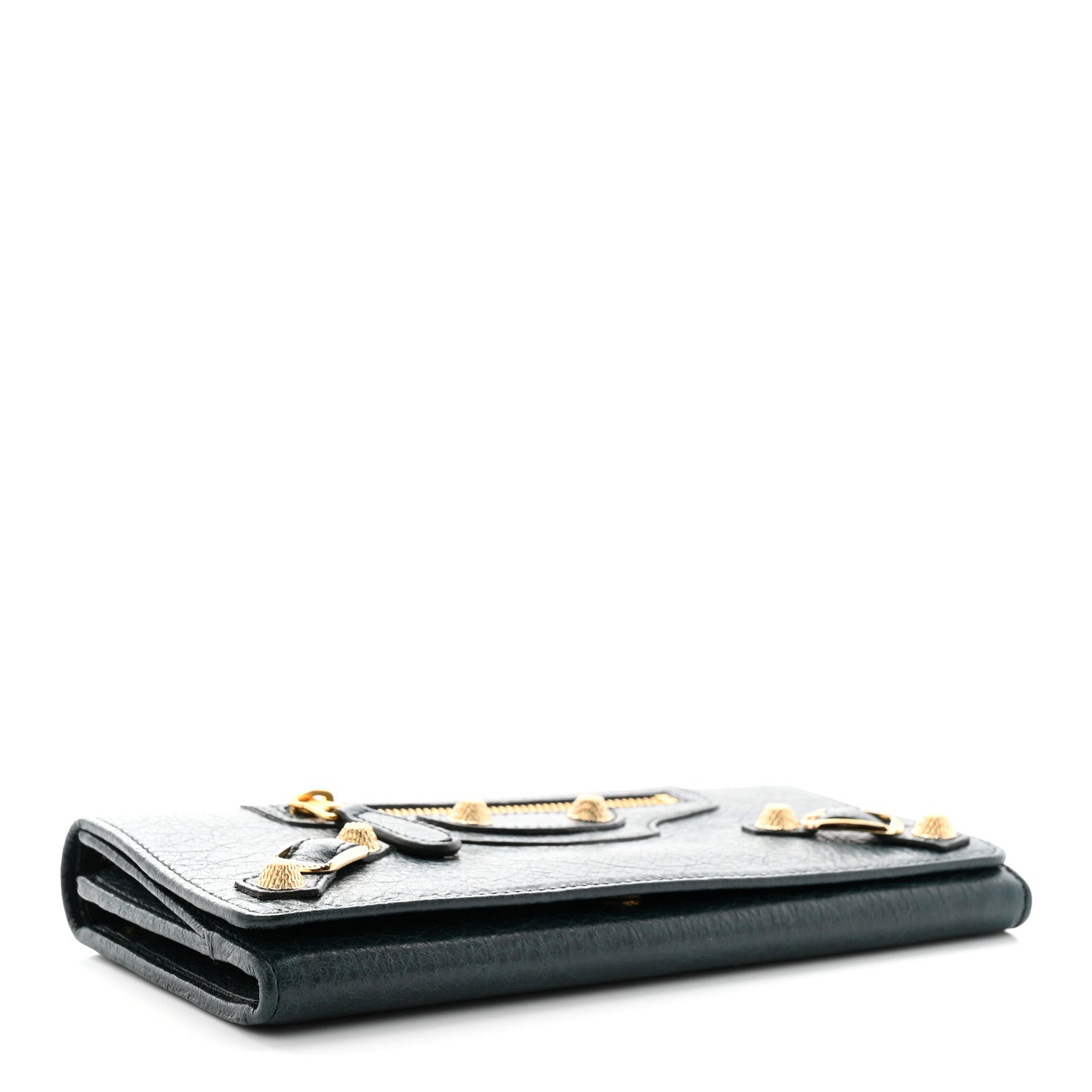 Balenciaga Agneau Giant 12 Gold Hardware Money Wallet Vert Pinede 4 of 12