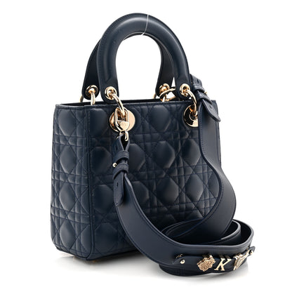 Christian Dior Lambskin Cannage Small My ABCDior Lady Dior Blue 5 of 21