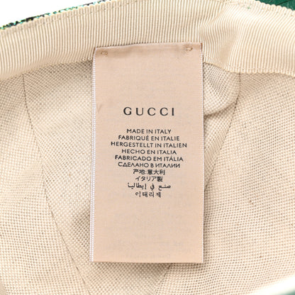 Gucci Silk Blend Jacquard Monogram Santa Barbara Baseball Hat XL Green Black Radiant 9 of 12