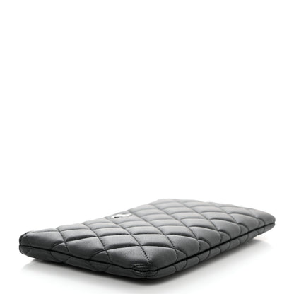 Chanel Lambskin Quilted Cosmetic Case So Black 4 of 7