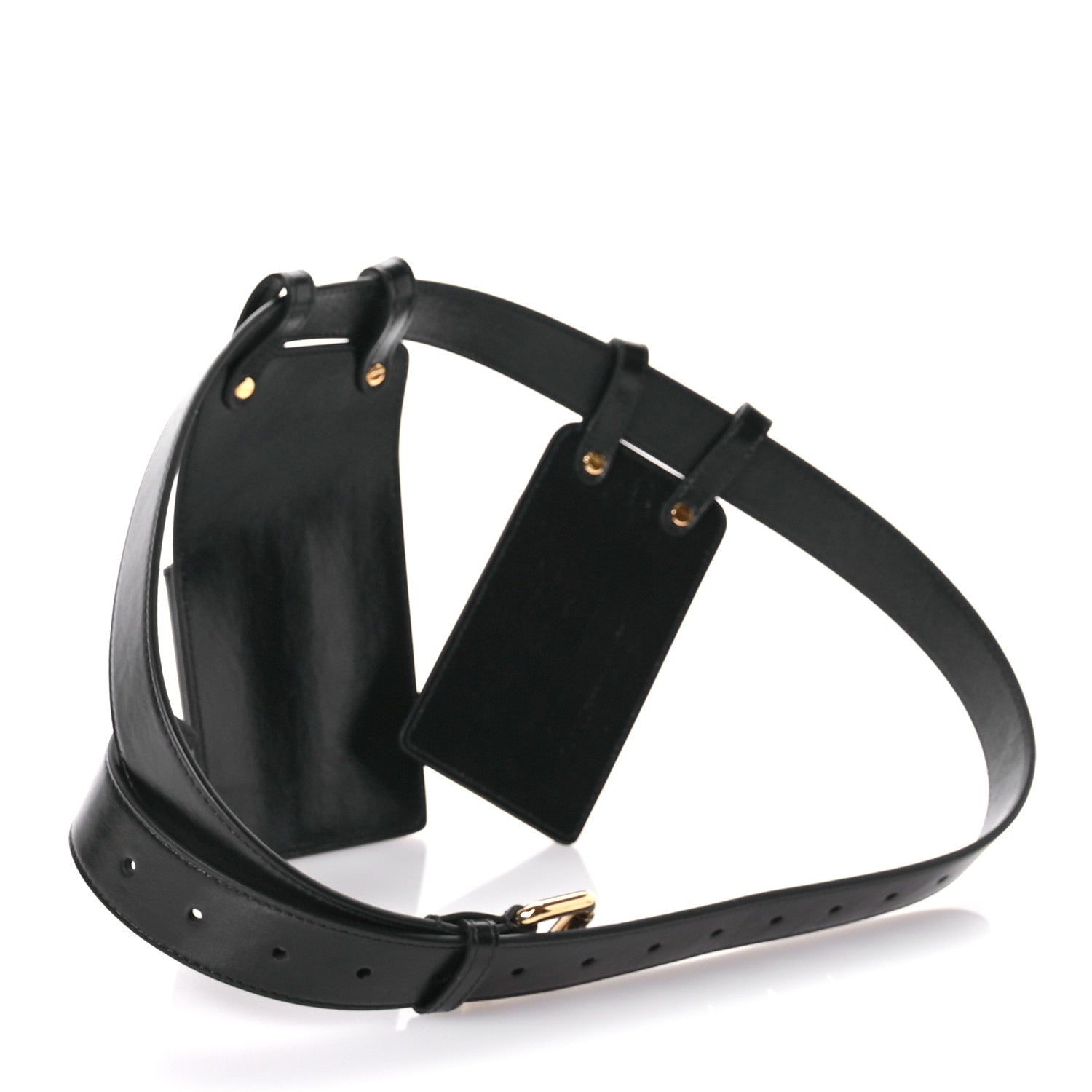 Fendi Vitello Glacier Utility Belt Pouch Black 2 of 15