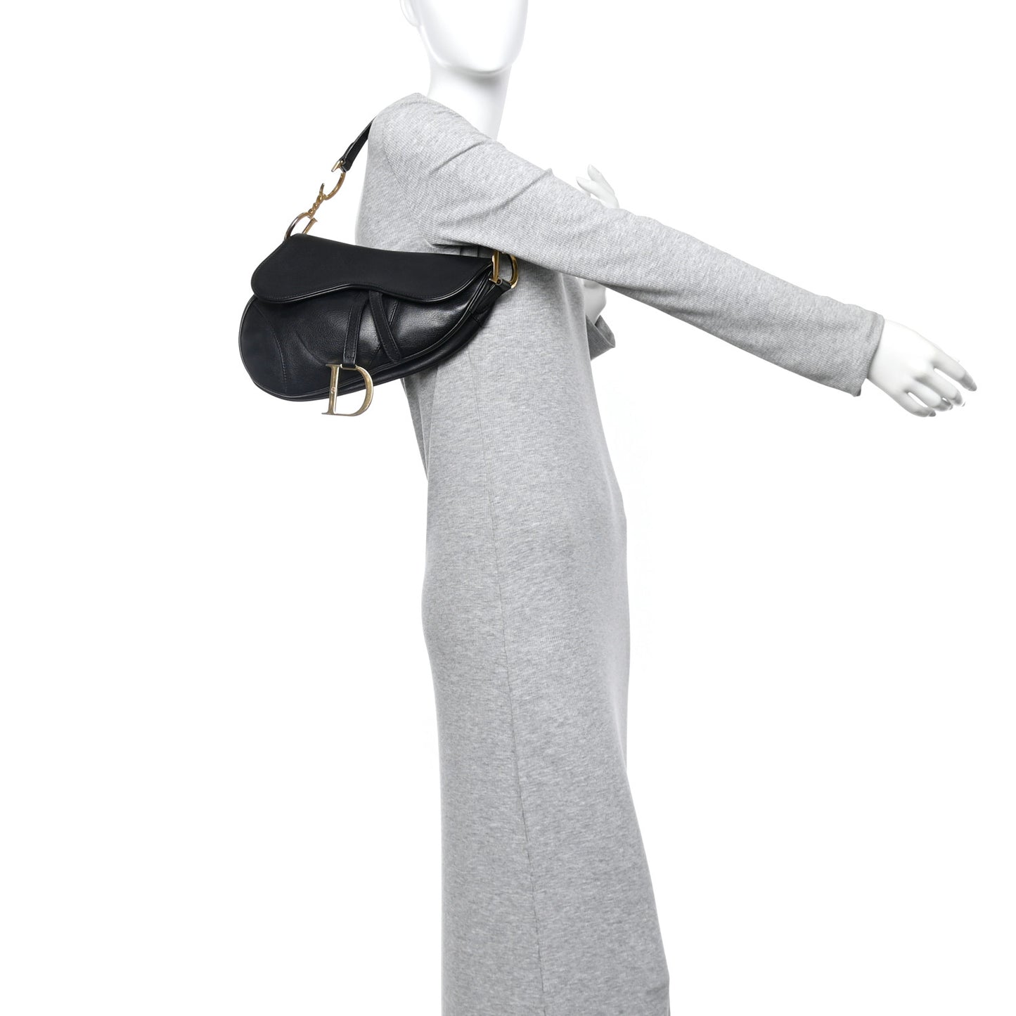 Calfskin Saddle Bag Black