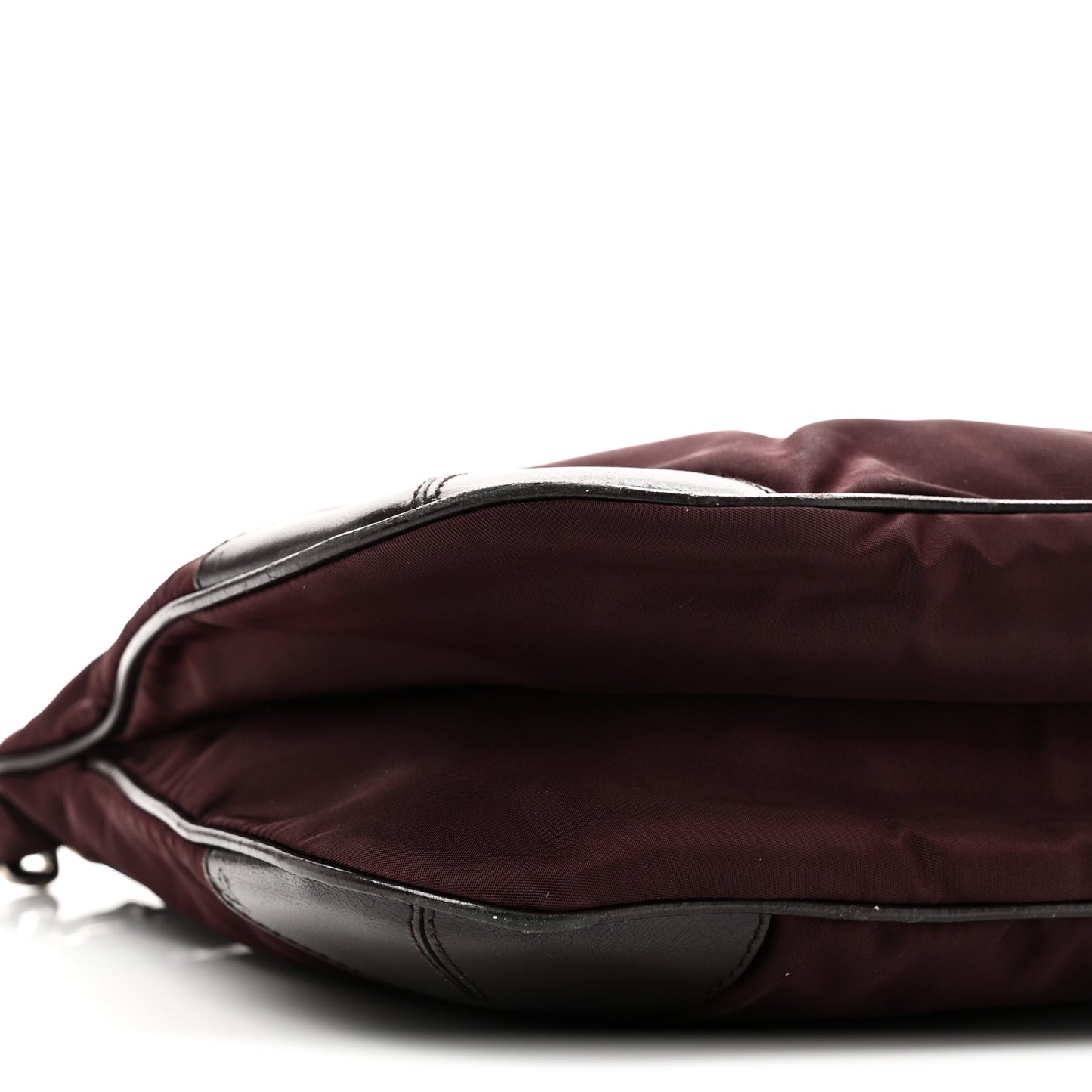 Tessuto Nylon Nappa Triangle Crossbody Bag Bordeaux