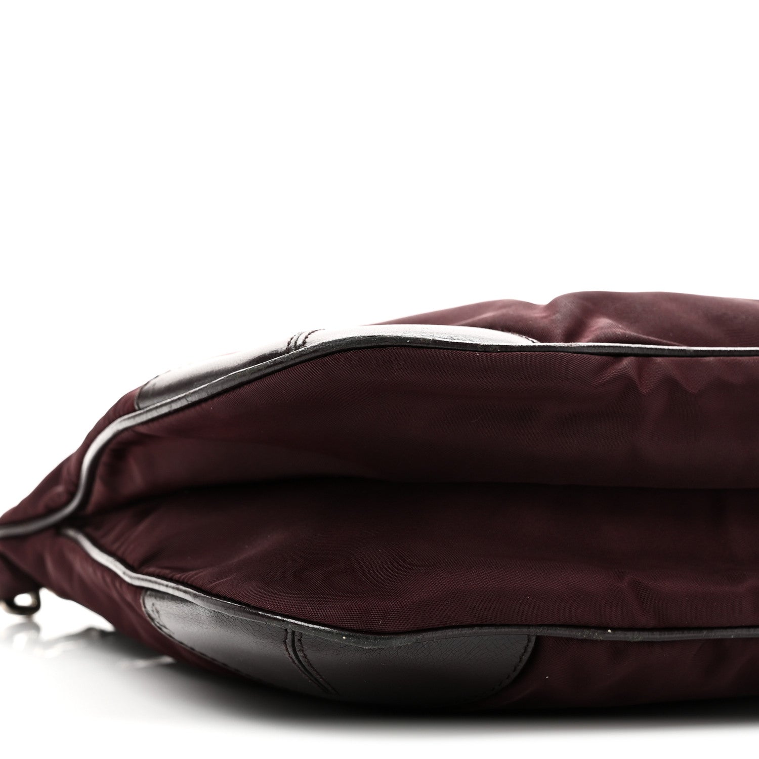 Prada Tessuto Nylon Nappa Triangle Crossbody Bag Bordeaux 8 of 9
