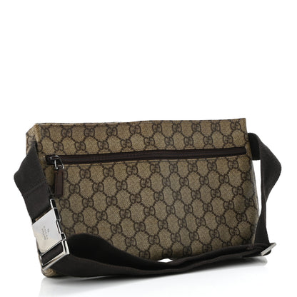 Gucci GG Supreme Double Pocket Belt Bag Ebony 3 of 12