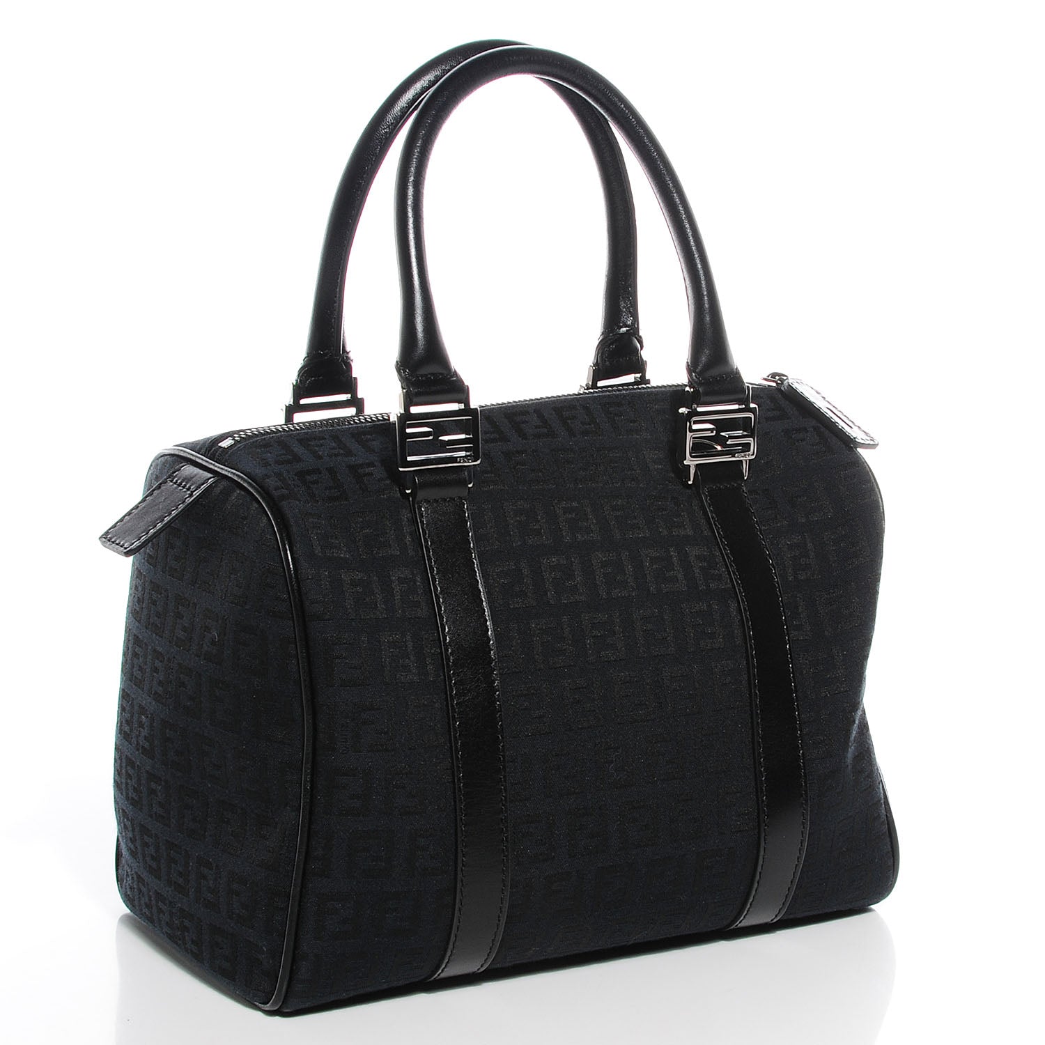 Fendi Zucchino Vitello Small Boston Black 3 of 9