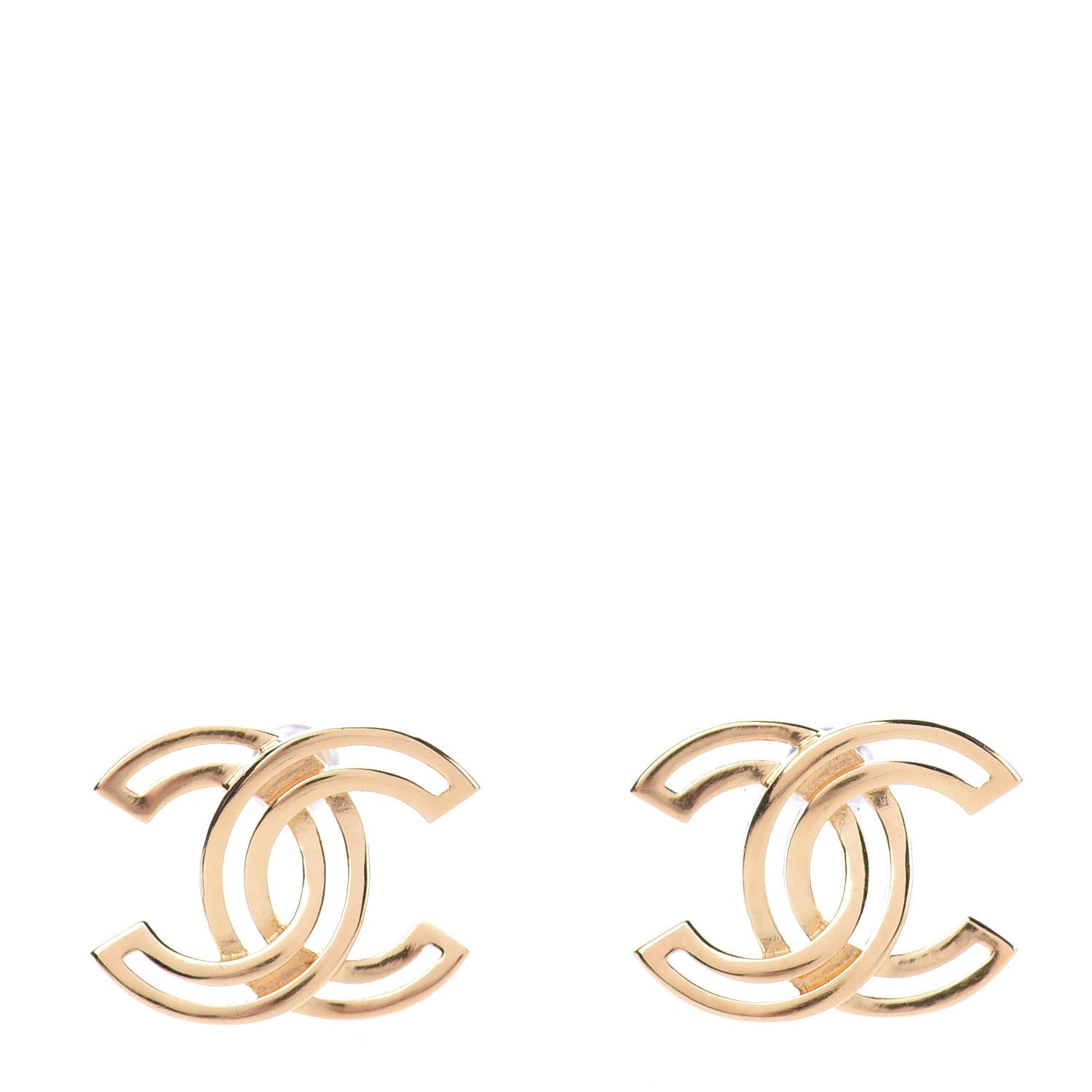 Chanel Metal Obazine CC Earrings Gold 1 of 5