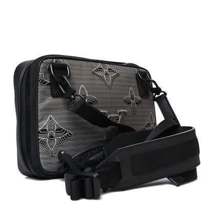 Louis Vuitton Calfskin Monogram 2054 Capsule Expandable Messenger Grey Black 2 of 8