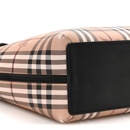Burberry Grainy Calfskin Haymarket Check Medium Reversible Tote Black 14 of 17