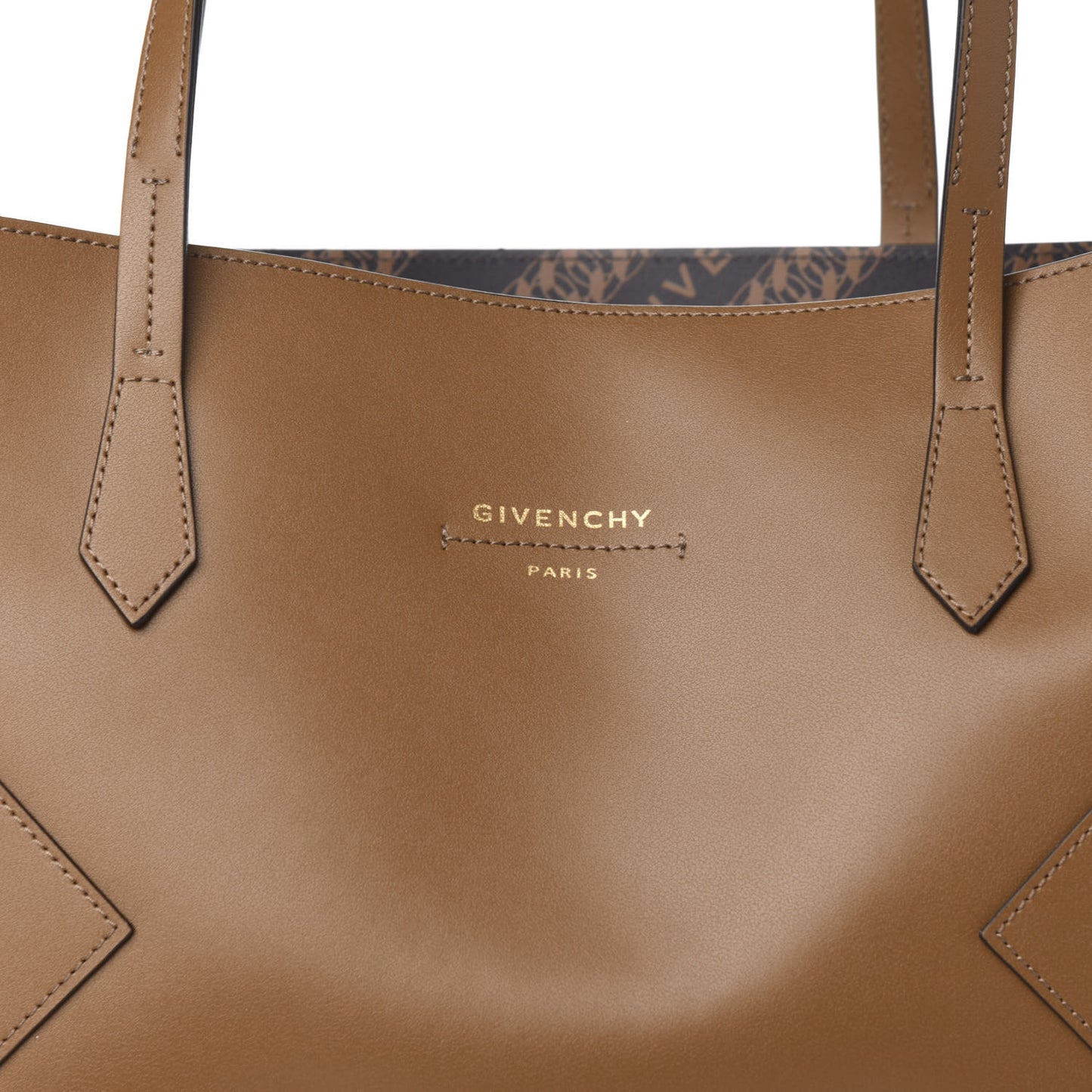 Smooth Calfskin Wing Shopper Tote Military Green