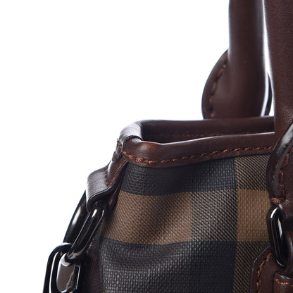 Burberry Smoked Check Small Northfield Tote Dark Tan 12 of 12
