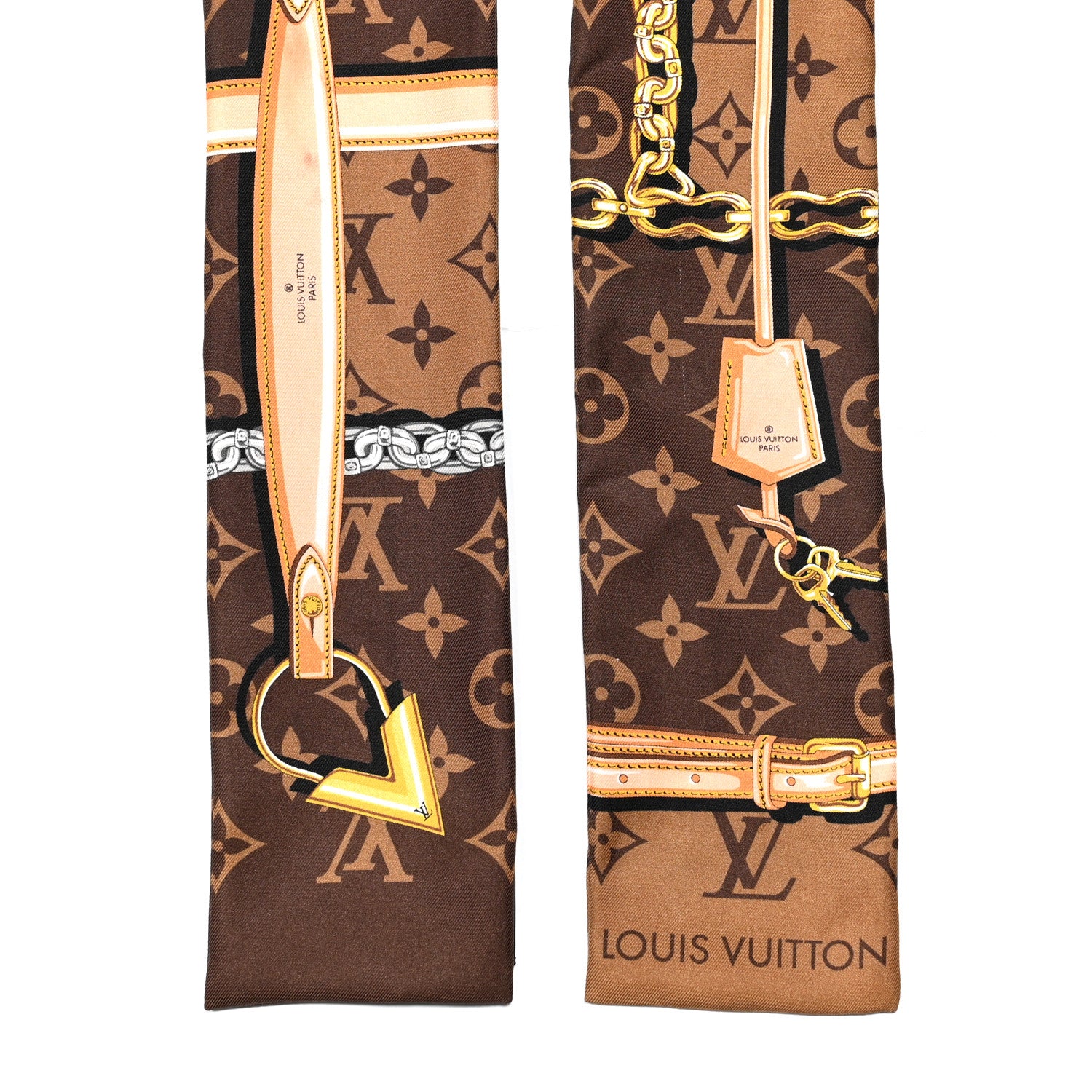 Louis Vuitton Silk Monogram Confidential Bandeau Brown 4 of 5