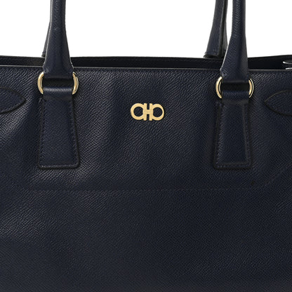 Salvatore Ferragamo Calfskin Briana Tote Navy 7 of 10