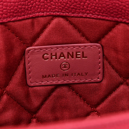 Chanel Grained Calfskin Quilted Cuba Clutch Dark Pink 6 of 7
