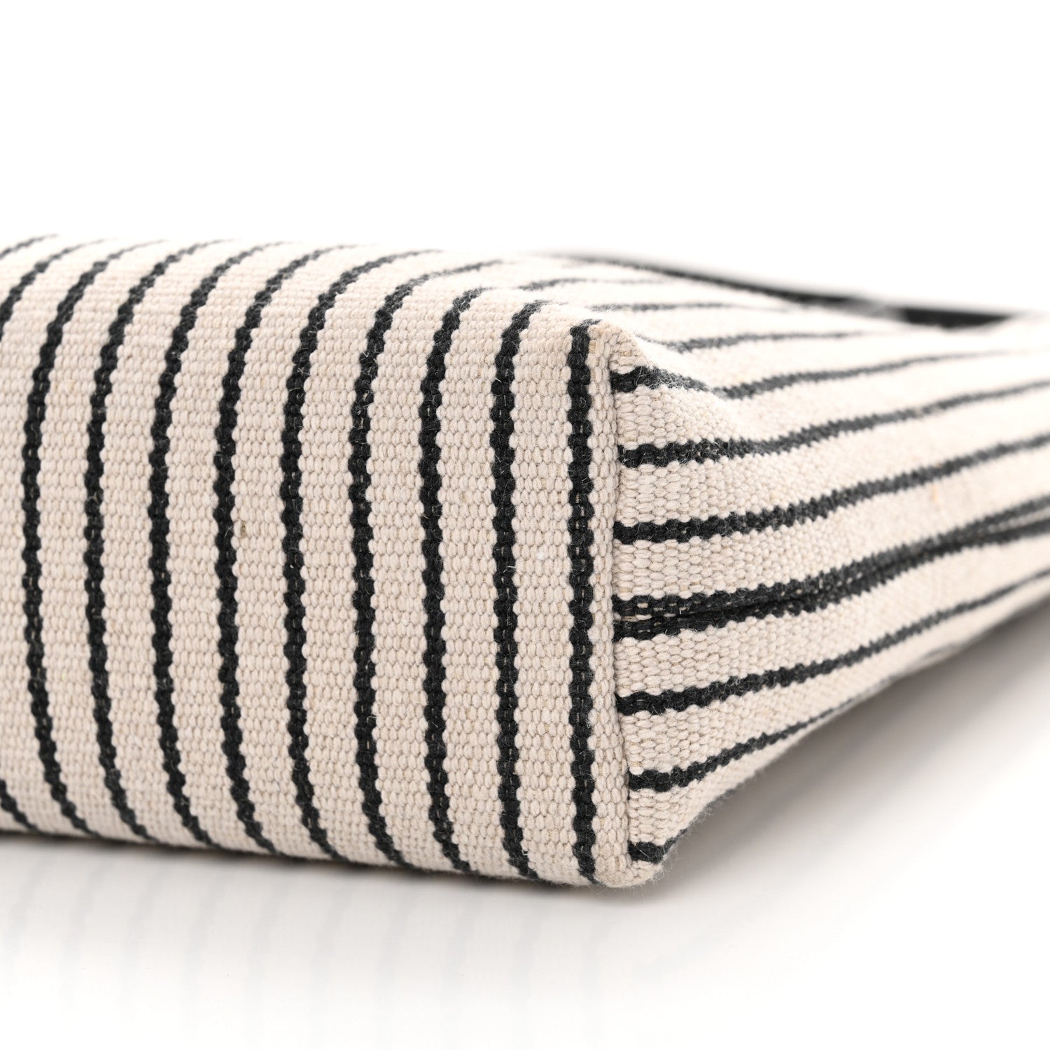 Saint Laurent Canvas Striped Toy Shopping Tote Grey Black 10 of 12