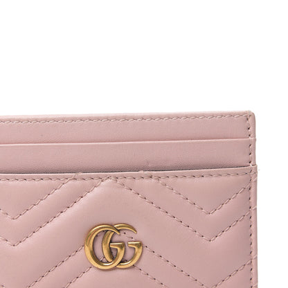 Gucci Calfskin Matelasse GG Marmont Card Holder Perfect Pink 6 of 6