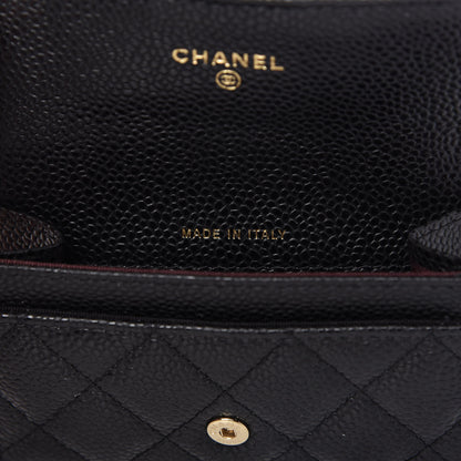 Chanel Caviar Quilted Flap Card Holder Wallet Black 7 of 9