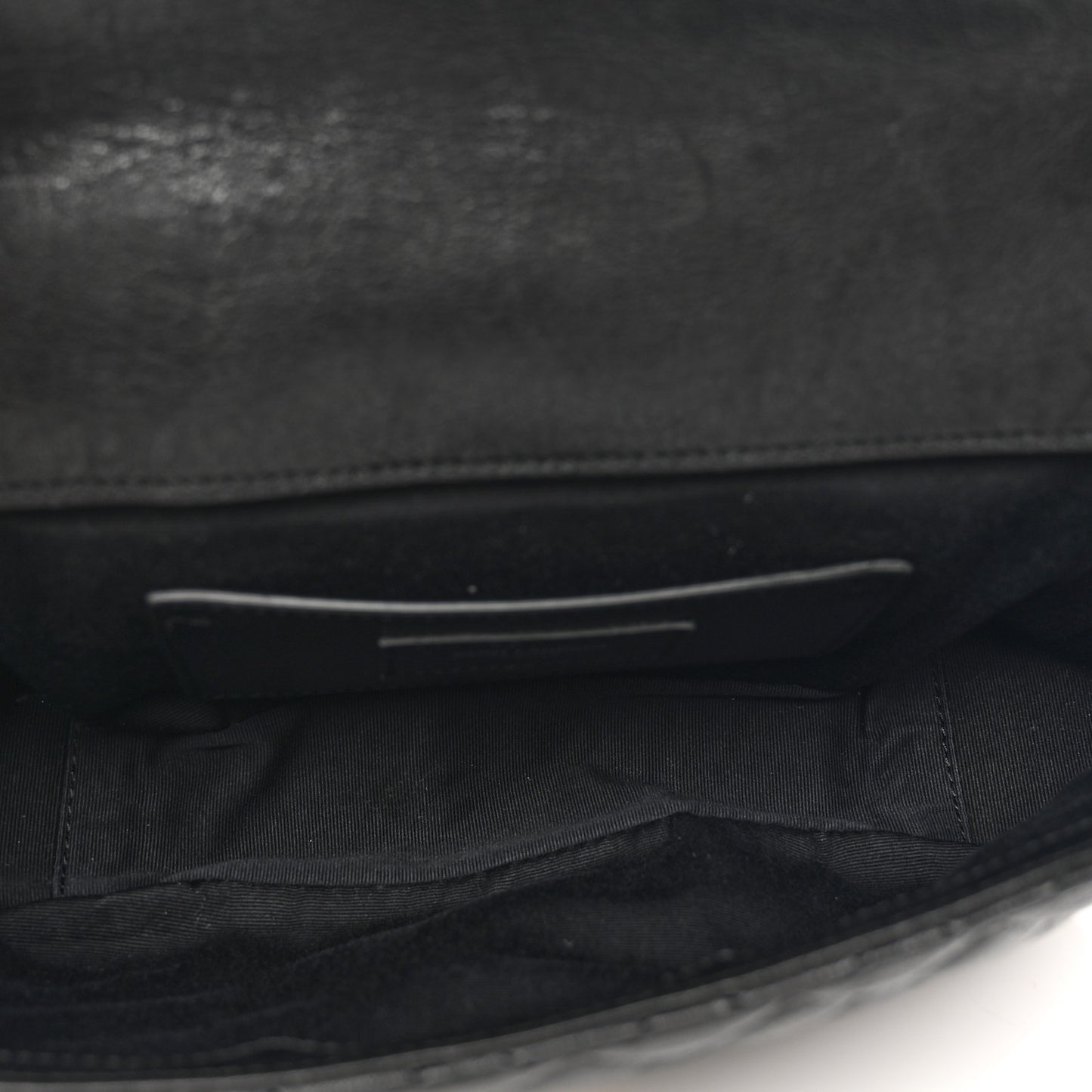 Sheepskin Tri-Quilt Monogram Medium College Bag Black