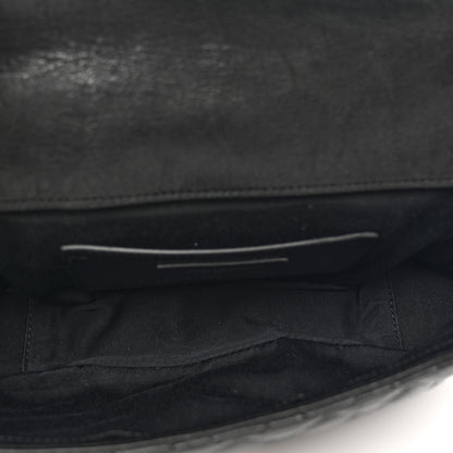 Saint Laurent Sheepskin Tri-Quilt Monogram Medium College Bag Black 6 of 11