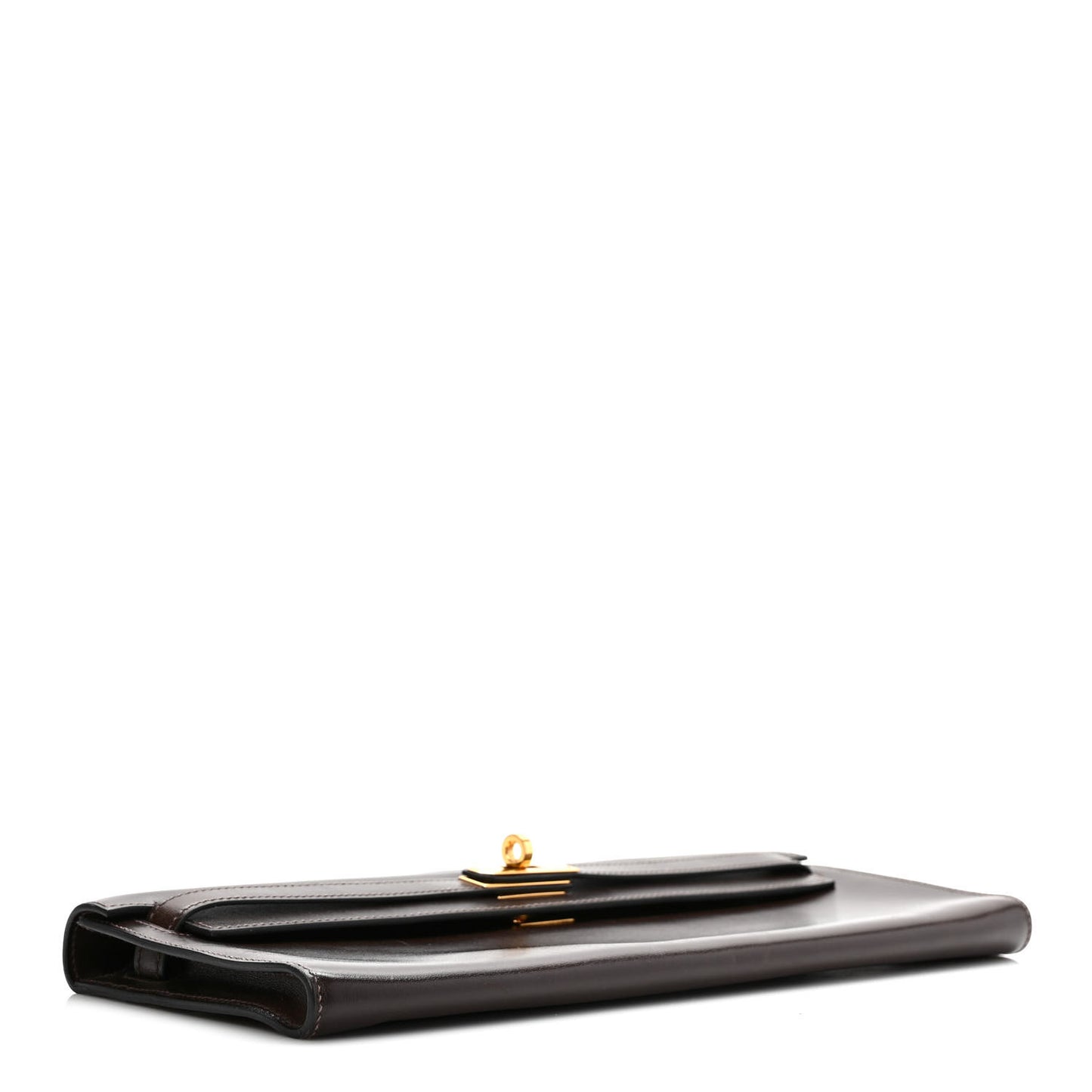 Box Kelly Cut Clutch Chocolate