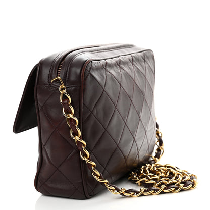 Chanel Lambskin Quilted Tassel CC Camera Case Burgundy 3 of 18