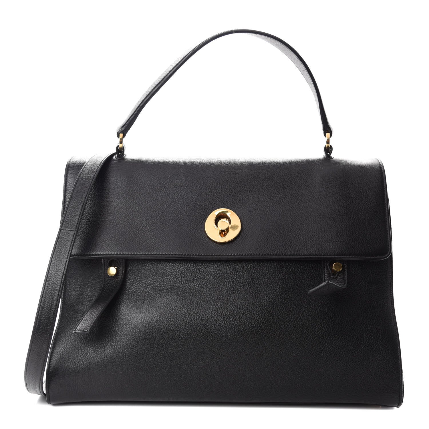 Saint Laurent Calfskin Suede Large Muse Two Black 1 of 12
