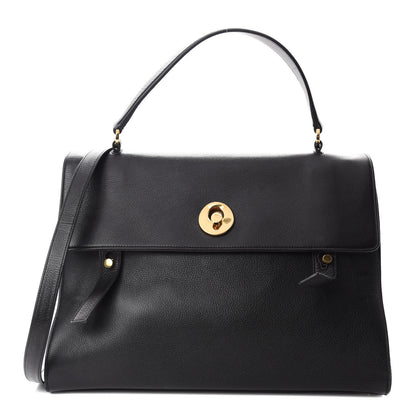 Saint Laurent Calfskin Suede Large Muse Two Black 1 of 12