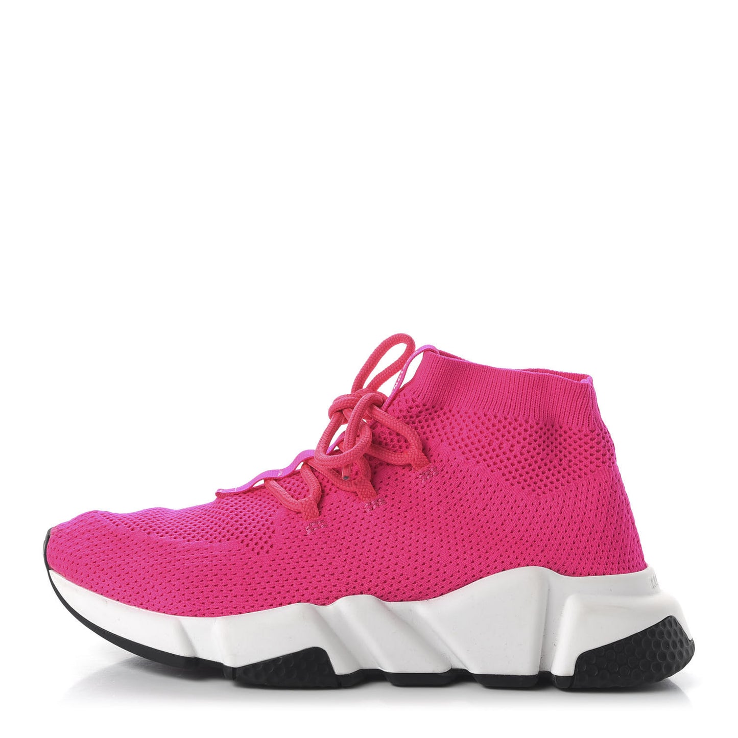 Knit Womens Speed Lace Up Sneakers 36 Rose Fluo