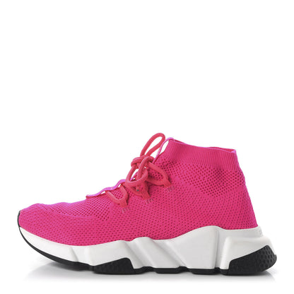 Balenciaga Knit Womens Speed Lace Up Sneakers 36 Rose Fluo 1 of 8