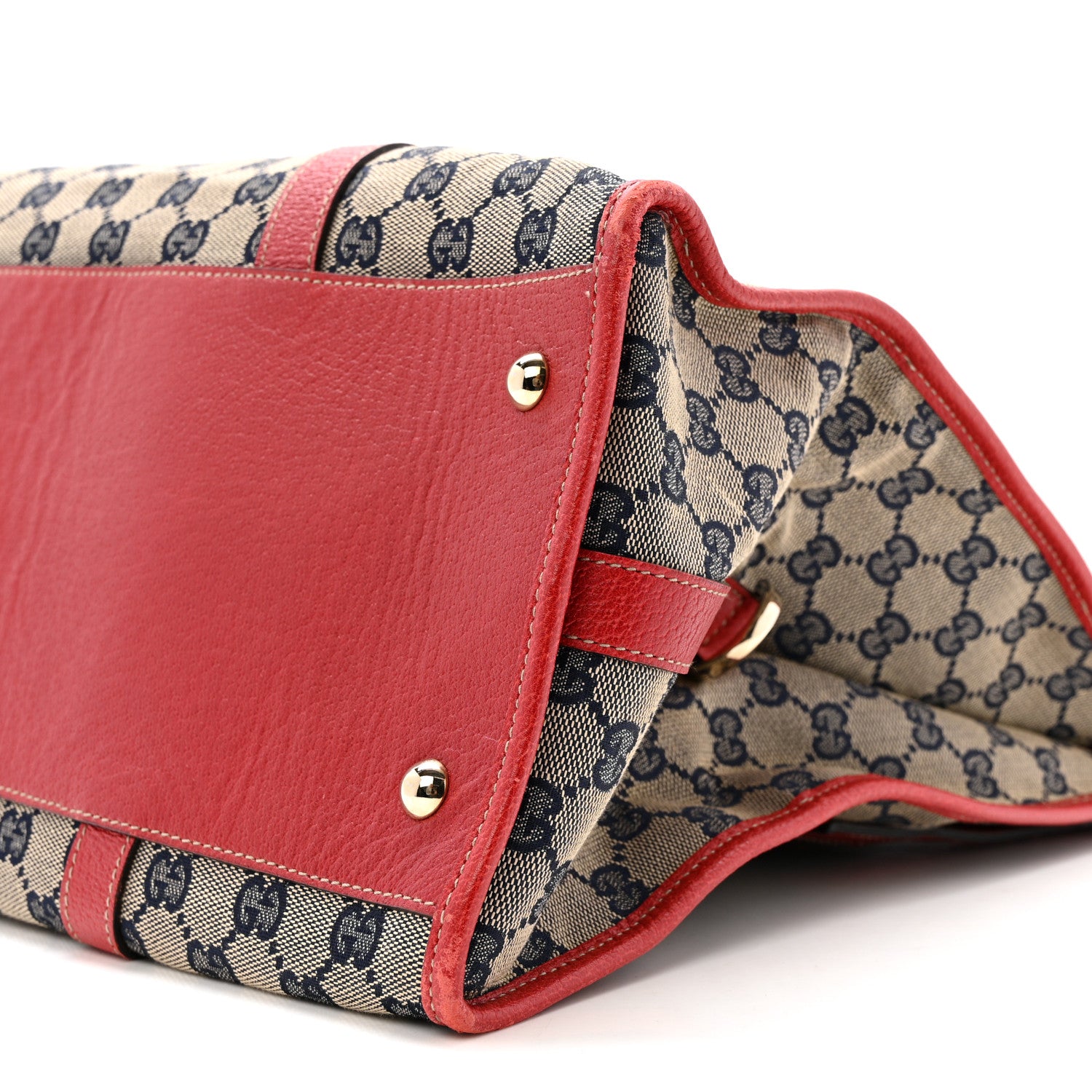 Gucci Monogram Work Tote Navy Red 10 of 14