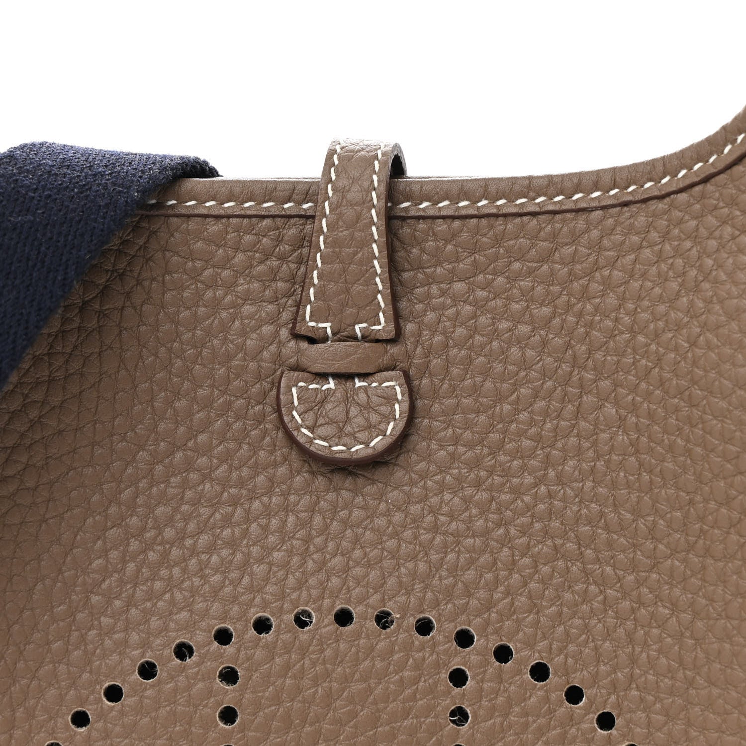 Hermes Taurillon Clemence Amazone Evelyne TPM Etoupe Bleu Indigo 8 of 11