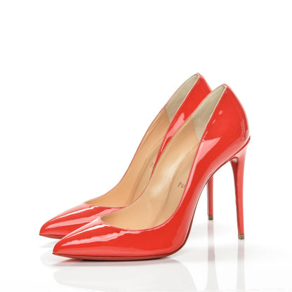 Christian Louboutin Patent Pigalle Follies 100 Pumps 39 Poppy 3 of 7