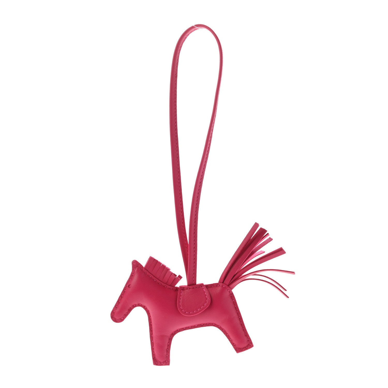 Hermes Milo Lambskin Grigri Rodeo Horse Bag Charm PM Rose Mexico 1 of 4