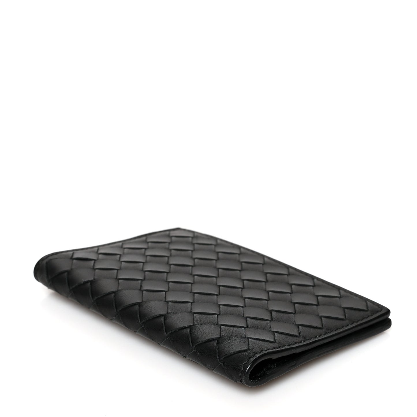 Nappa Intrecciato Bi-Fold Wallet Black