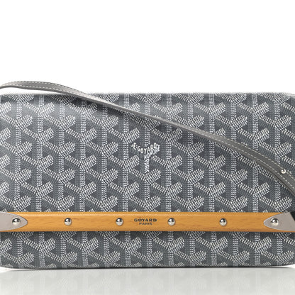 Goyard Goyardine Monte Carlo Bois Clutch With Strap Gray 7 of 10