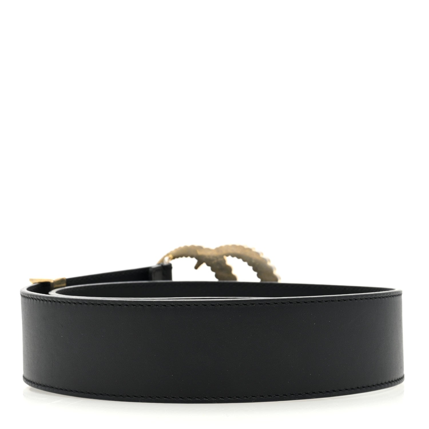 Gucci Moon Calfskin Torchon Double G 25mm Belt 65 26 Black 2 of 4