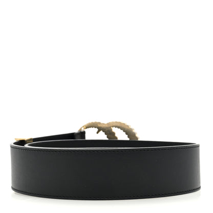 Gucci Moon Calfskin Torchon Double G 25mm Belt 65 26 Black 2 of 4