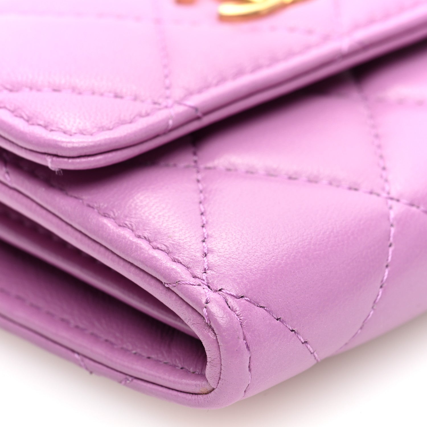 Chanel Lambskin Quilted Pearl Crush Clutch With Chain Purple 9 of 11