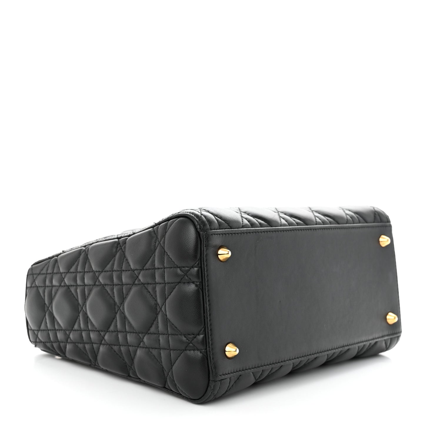 Lambskin Cannage Medium Lady Dior Black