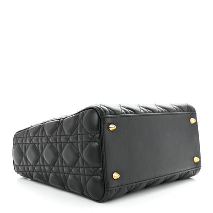 Christian Dior Lambskin Cannage Medium Lady Dior Black 4 of 11