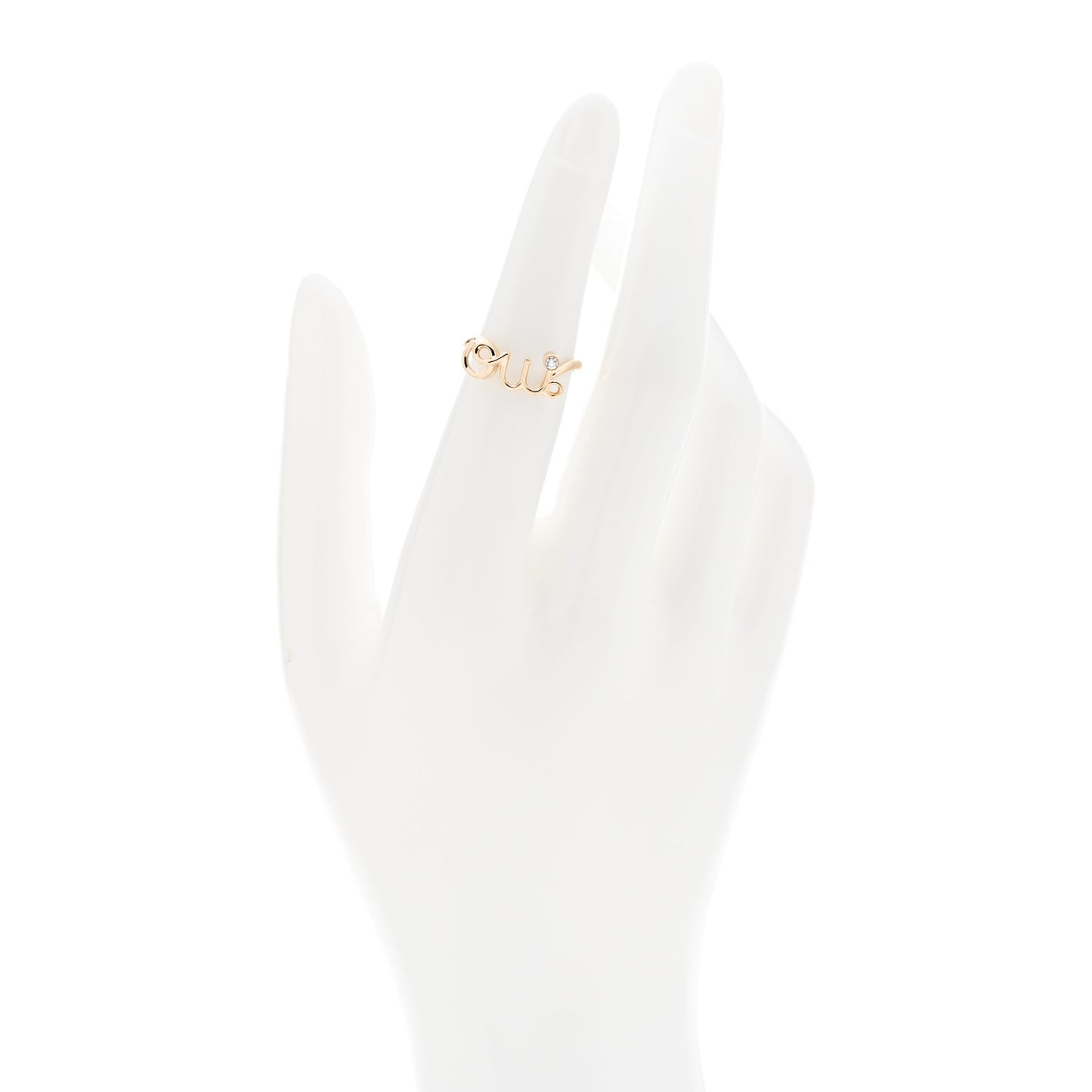 18K Yellow Gold Diamond Oui Ring 50 5.25