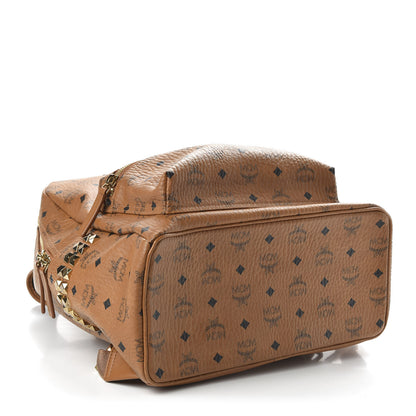MCM Visetos Medium Side Studs Stark Backpack Cognac 3 of 8