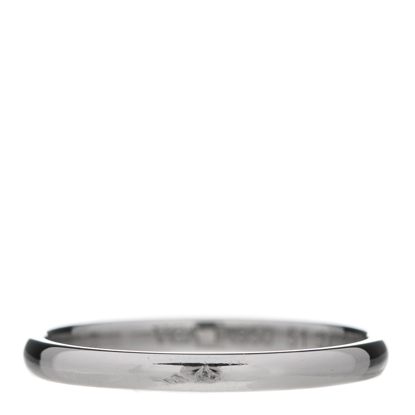 Platinum Tapered 2mm Wedding Band Ring 51 5.75