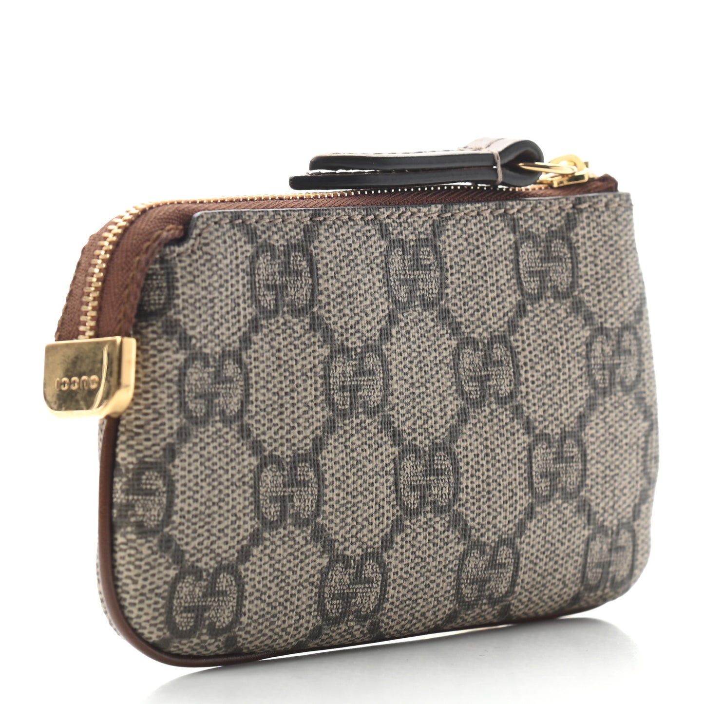 GG Supreme Monogram Key Case Brown