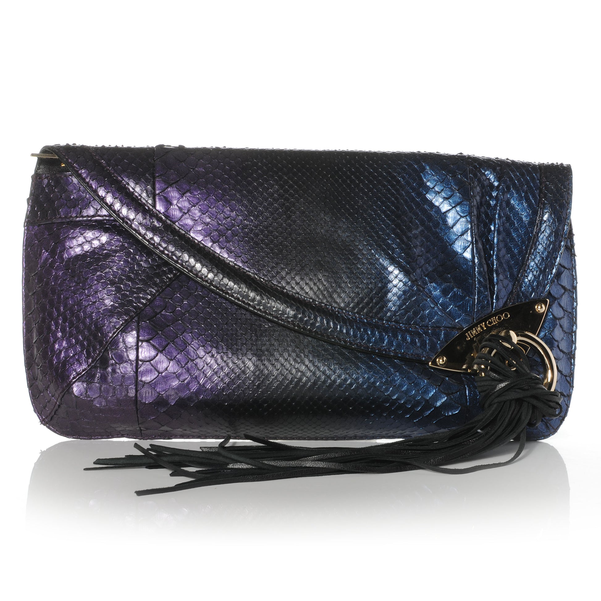 Jimmy Choo Metallic Fish Carissa Clutch 1 of 7