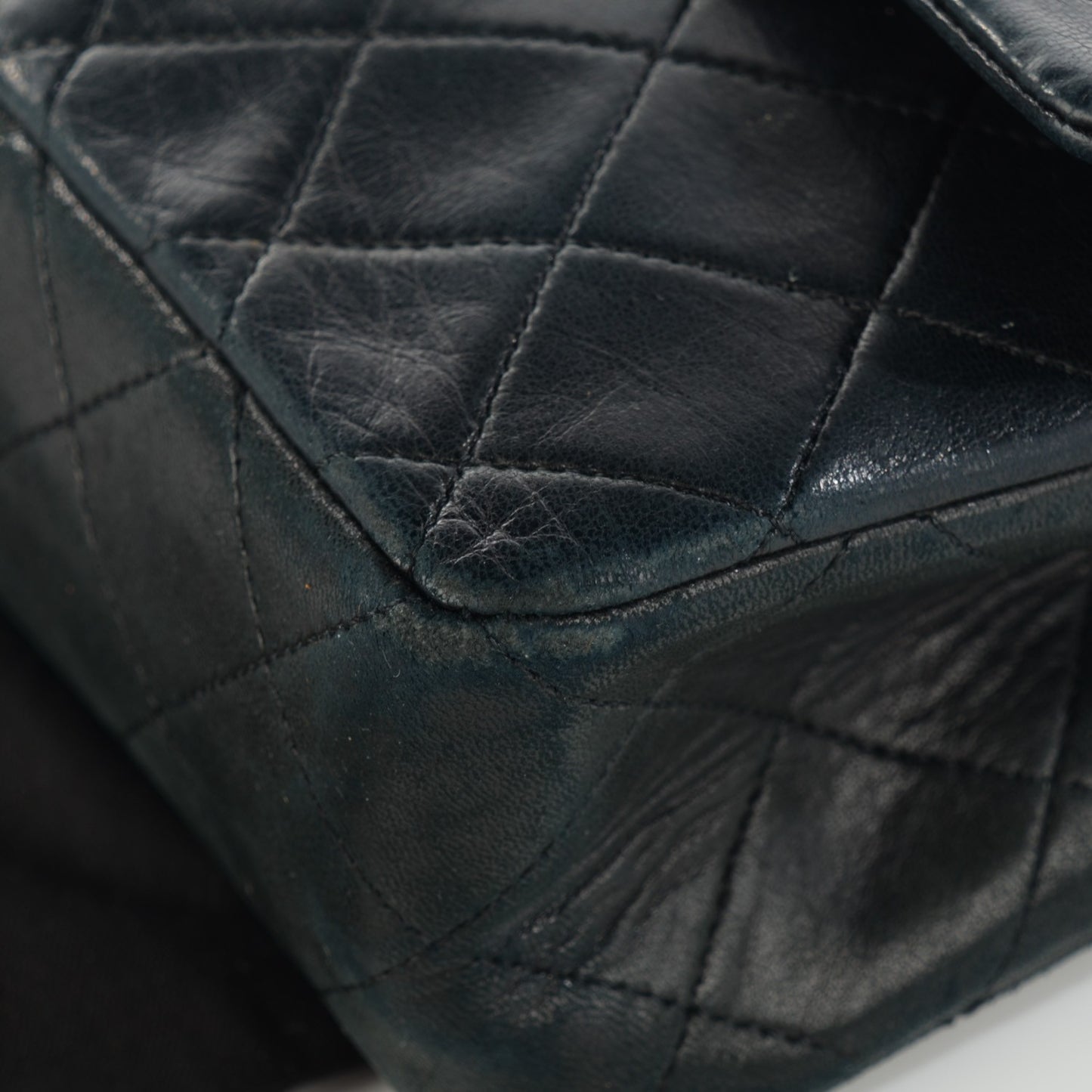 Lambskin Quilted Small Double Flap Black