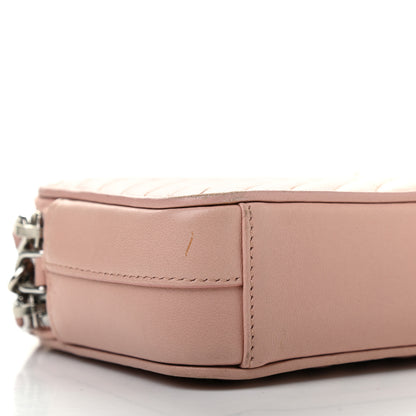 Prada Nappa Impunture Diagramme Mini Double Zip Chain Crossbody Bag Orchidea 9 of 14