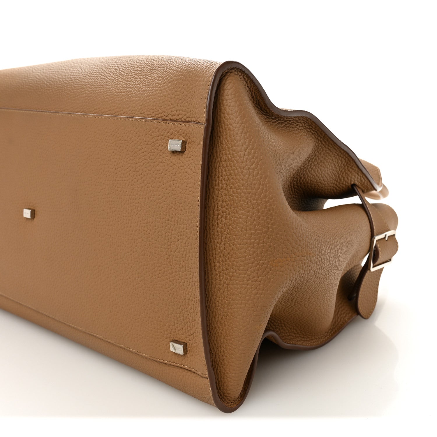The Row Matte Grained Calfskin Soft Margaux 17 Dark Taupe 9 of 10
