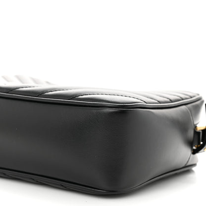 Saint Laurent Calfskin Matelasse Monogram Lou Camera Bag Black 10 of 12