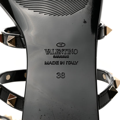 Valentino Garavani PVC Jelly Rockstud Caged Flat Thong Sandals 38 Black 7 of 8
